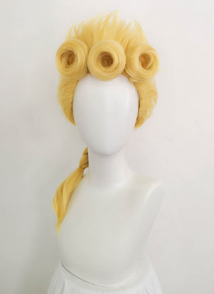 JoJo's Bizarre Adventure Giorno Giovanna Long Blonde Cosplay Wig TB1629