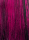 Monster High Draculaura Long Black Mixed Magenta Cosplay Wig TB1660