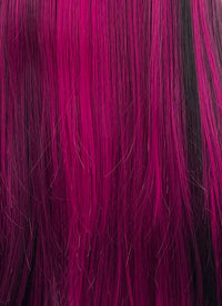 Monster High Draculaura Long Black Mixed Magenta Cosplay Wig TB1660