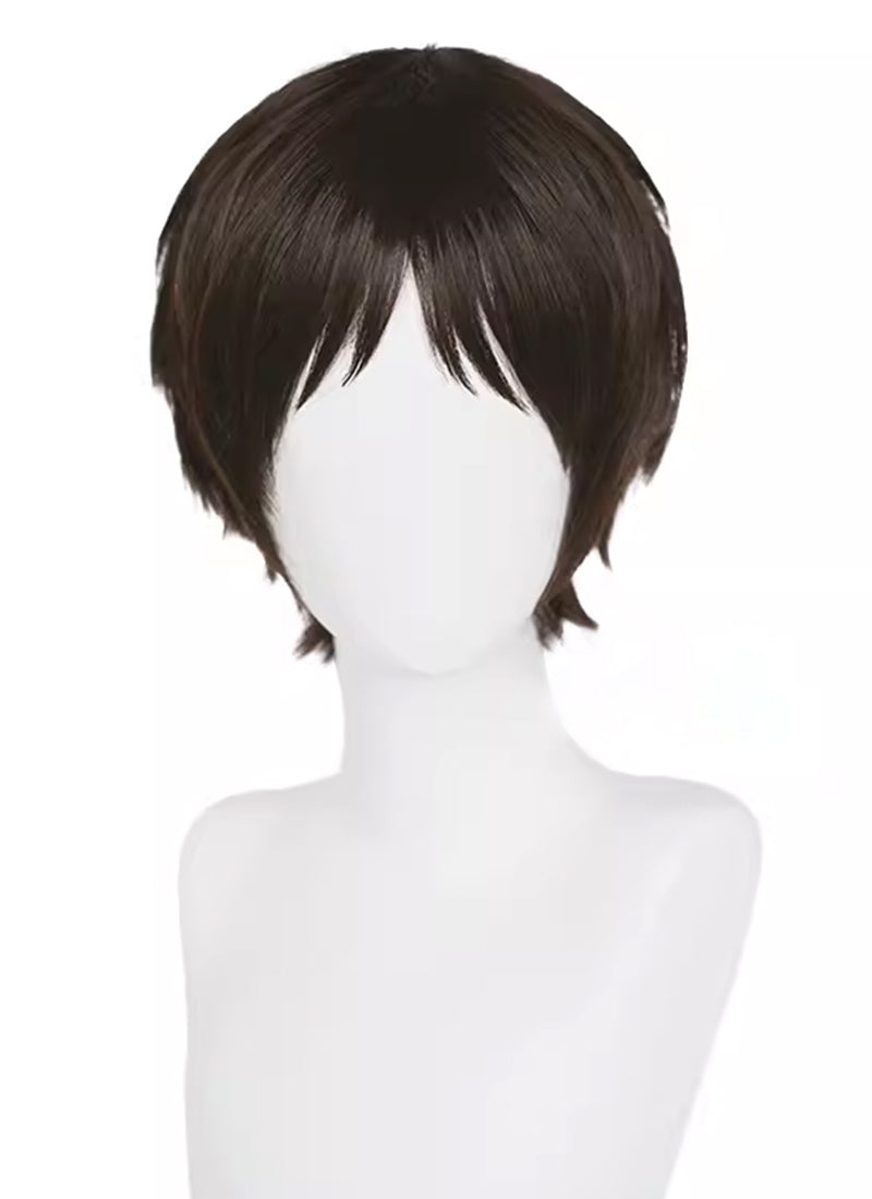 Attack on Titan Eren Yeager Short Straight Brunette Cosplay Wig TB1665