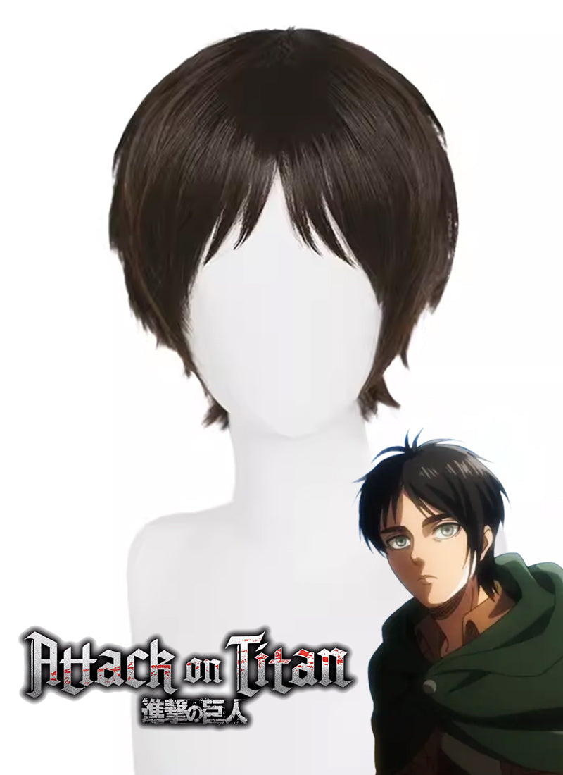 Attack on Titan Eren Yeager Short Straight Brunette Cosplay Wig TB1665