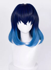 Demon Slayer: Kimetsu no Yaiba Hashibira Inosuke Medium Blue Ombre Cosplay Wig TB1675