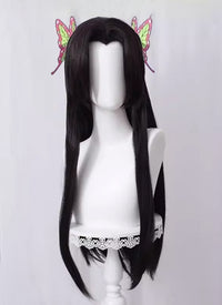 Demon Slayer: Kimetsu no Yaiba Kochou Kanae Long Black Cosplay Wig TB1679