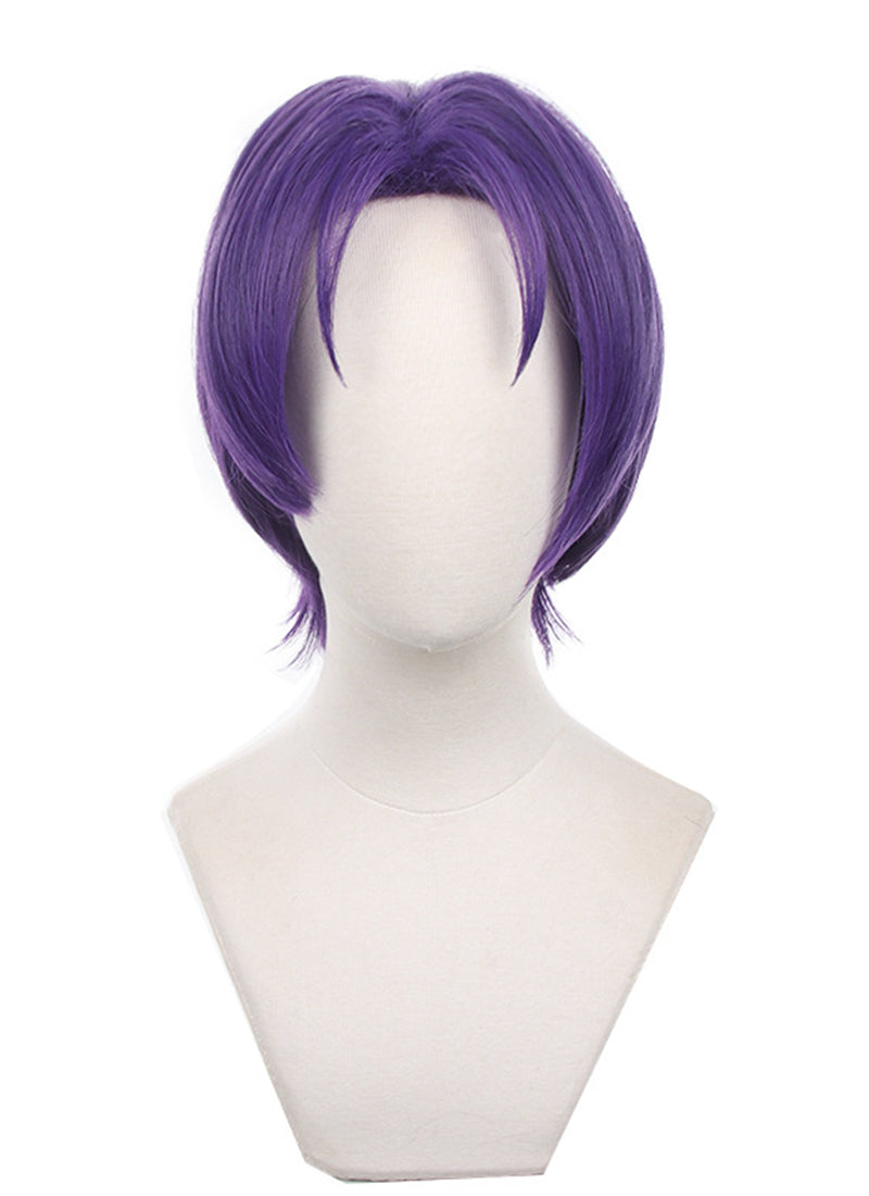 Blue Lock Mikage Reo Short Purple Cosplay Wig TB1688