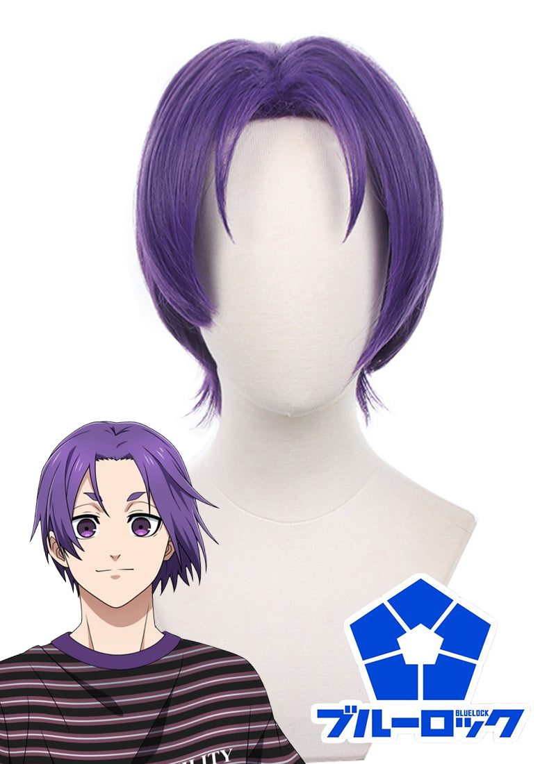 Blue Lock Mikage Reo Short Purple Cosplay Wig TB1688