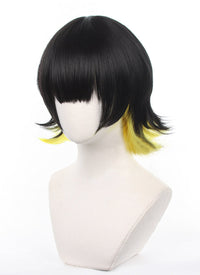 Blue Lock Bachira Meguru Short Black With Yellow Cosplay Wig TB1689