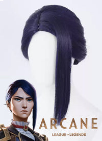 League of Legends LOL Arcane Caitlyn Kiramman Dark Purple Cosplay Wig TB1711