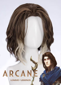League of Legends LOL Arcane Viktor Brown Mixed Blonde Cosplay Wig TB1722