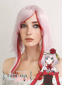 Takt op. Destiny Long Destiny Pink With Red Cosplay Wig ZB258