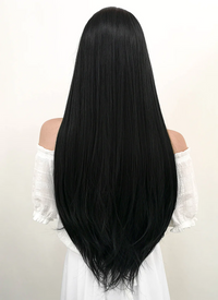 One Piece Nico Robin Cosplay Long Straight Jet Black Lace Front Wig LF327
