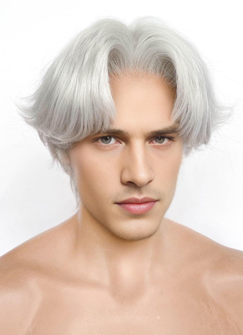 Devil May Cry Dante Silver Grey Lace Front Synthetic Men's