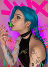 League of Legends LOL Jinx Long Wavy Turquoise Blue Lace Front Synthetic Hair Wig LW714A