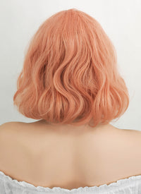 Short Wavy Peach Pink Cosplay Wig CM197 - CosplayBuzz
