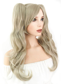 Persona5 Anne Takamaki Long Blonde Anime Cosplay Wig + Ponytails CM222A