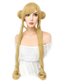 Sailormoon Tsukino Usagi Wavy Blonde Anime Cosplay Wig + Ponytails CM244