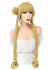 Sailormoon Tsukino Usagi Wavy Blonde Anime Cosplay Wig + Ponytails CM244