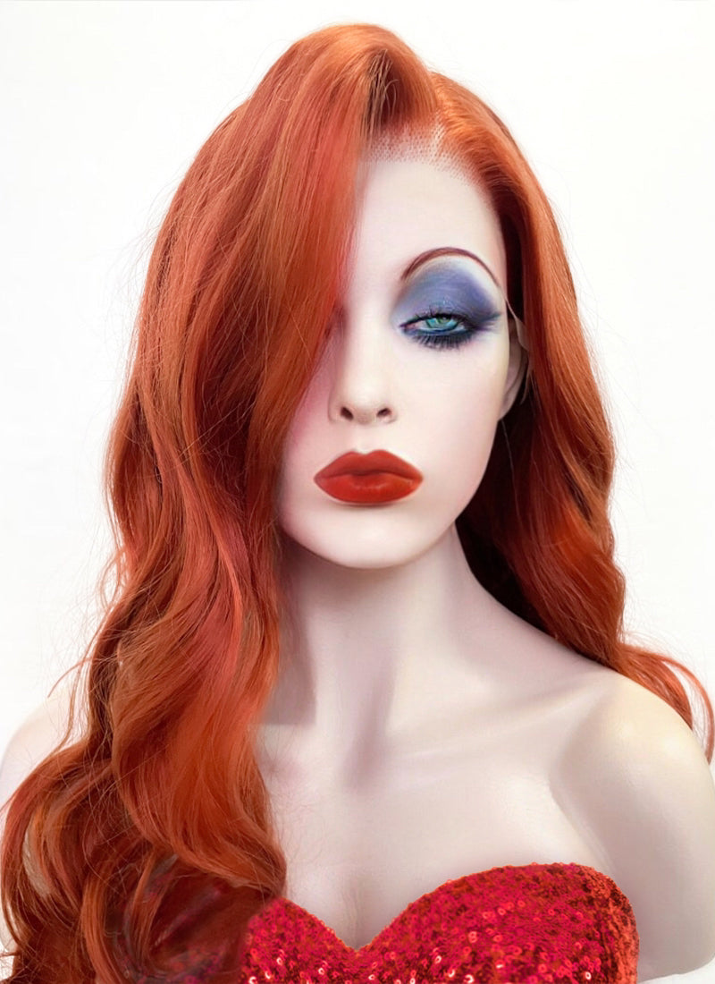 Disney Jessica Rabbit Wavy Ginger Lace Front Wig LC735 โ CosplayBuzz