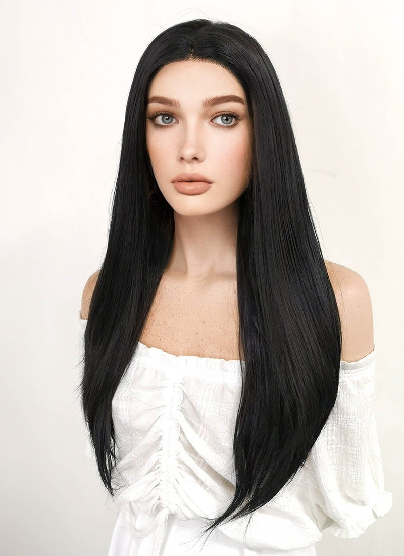 Marvel X-Men Lilith Cosplay Long Straight Jet Black Lace Front Wig LF002