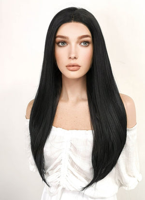 Marvel X-Men Lilith Cosplay Long Straight Jet Black Lace Front Wig LF002