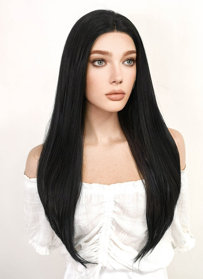 Marvel X-Men Lilith Cosplay Long Straight Jet Black Lace Front Wig LF002