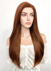 Long Straight Chestnut Brown Lace Front Synthetic Hair Wig LF005