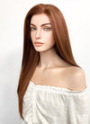 Long Straight Chestnut Brown Lace Front Synthetic Hair Wig LF005