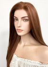Long Straight Chestnut Brown Lace Front Synthetic Hair Wig LF005