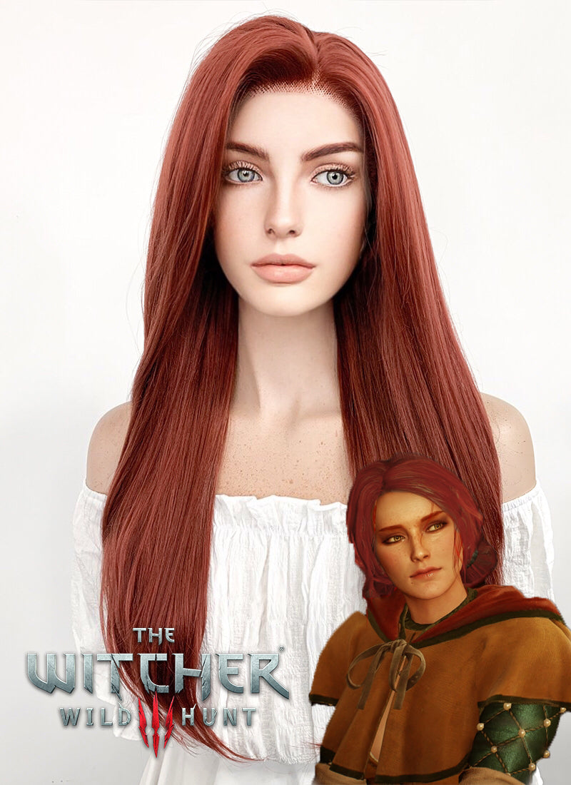 The Witcher 3: Wild Hunt Triss Merigold Reddish Brown Lace Front Synthetic Hair Wig LF009 - CosplayBuzz