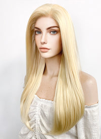 Long Straight Blonde Lace Front Synthetic Hair Wig LF012