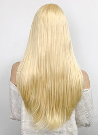 Long Straight Blonde Lace Front Synthetic Hair Wig LF012