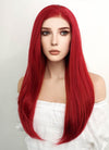 Long Straight Red Lace Front Synthetic Hair Wig LF025