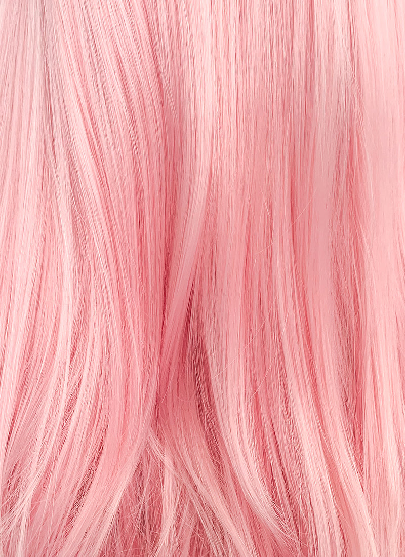 Long Straight Pink Pastel Lace Front Synthetic Hair Wig LF026
