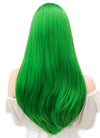 Long Straight Green Lace Front Synthetic Hair Wig LF031