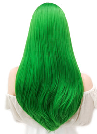 Long Straight Green Lace Front Synthetic Hair Wig LF031