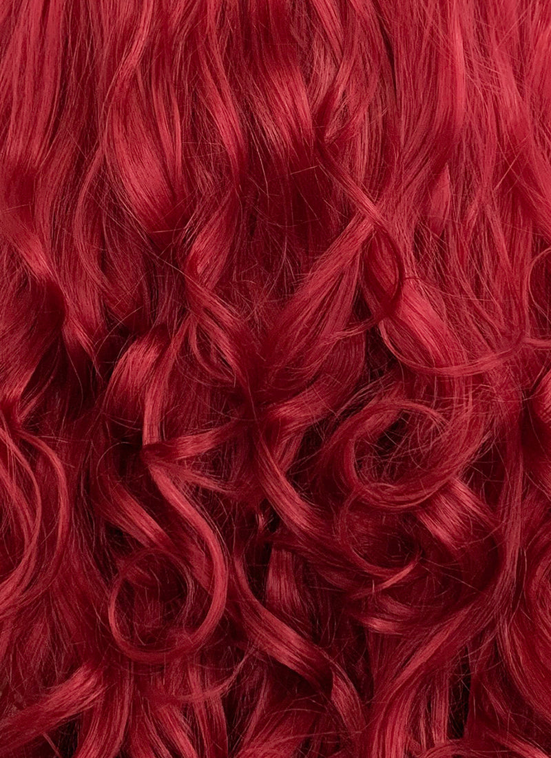 Disney The Little Mermaid Ariel Long Wavy Red Lace Front Synthetic Hair Wig LF085