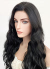 Long Wavy Natural Black Lace Front Synthetic Hair Wig LF095