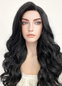 Long Wavy Black Lace Front Synthetic Hair Wig LF110