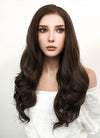 Disney Beauty and the Beast Belle Long Curly Dark Brown Lace Front Synthetic Hair Wig LF117