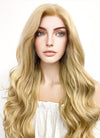 Long Wavy Golden Blonde Lace Front Synthetic Hair Wig LF119