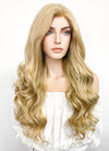 Long Wavy Golden Blonde Lace Front Synthetic Hair Wig LF119