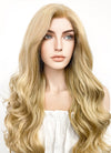 Long Wavy Golden Blonde Lace Front Synthetic Hair Wig LF119