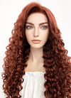 Long Curly Auburn Lace Front Synthetic Hair Wig LF1308
