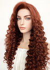 Long Curly Auburn Lace Front Synthetic Hair Wig LF1308