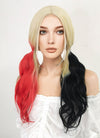 Blonde Harley Quinn Red Black Ponytail Lace Front Synthetic Hair Wig LF1576A