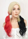 Blonde Harley Quinn Red Black Ponytail Lace Front Synthetic Hair Wig LF1576A