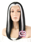 Star Wars Ysanne Isard Short Straight Black Mixed White Lace Front Synthetic Hair Wig LF1605 - CosplayBuzz