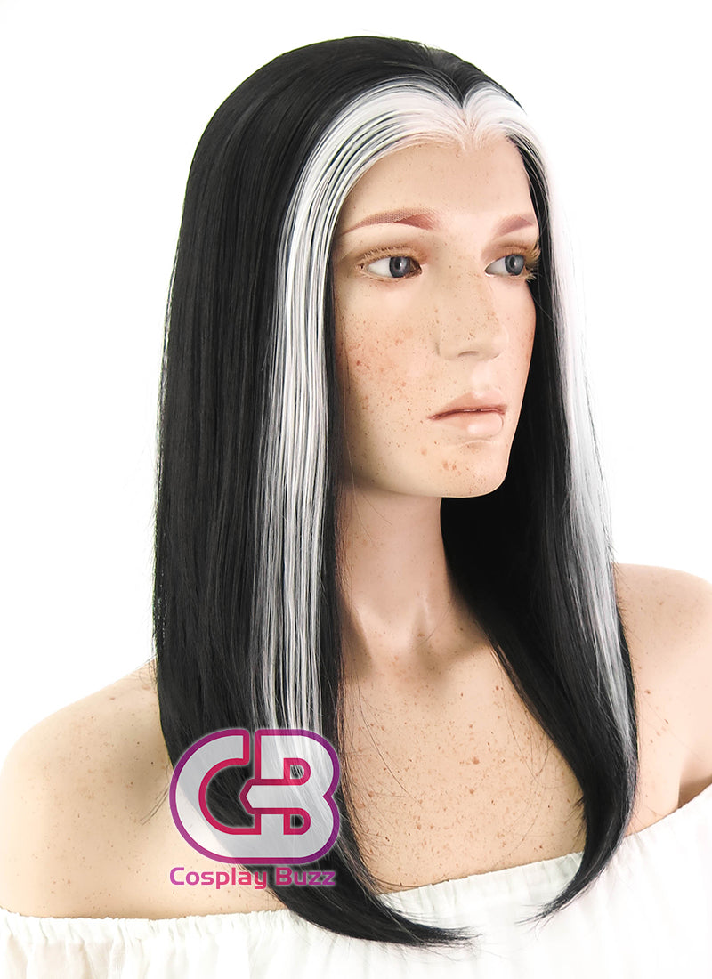 Star Wars Ysanne Isard Short Straight Black Mixed White Lace Front Synthetic Hair Wig LF1605 - CosplayBuzz