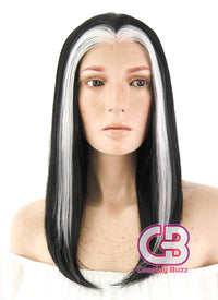 Star Wars Ysanne Isard Short Straight Black Mixed White Lace Front Synthetic Hair Wig LF1605 - CosplayBuzz