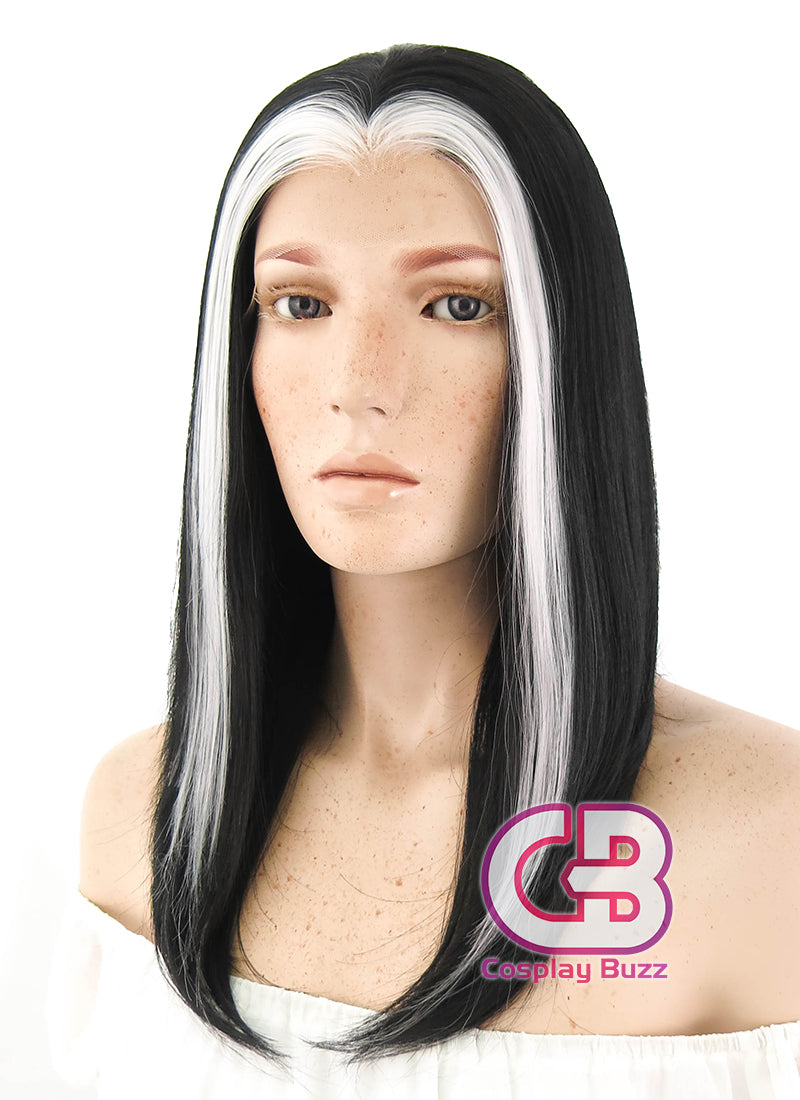 Star Wars Ysanne Isard Short Straight Black Mixed White Lace Front Synthetic Hair Wig LF1605 - CosplayBuzz