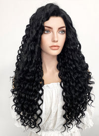 Long Spiral Black Lace Front Synthetic Hair Wig LF166